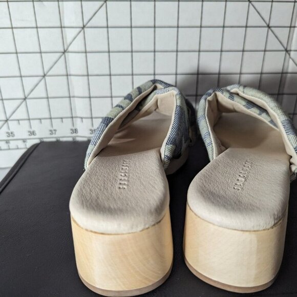 NEW- Womens Sanctuary Lively Block Heel Cross Strap Slides Camo Print - Picture 5 of 7